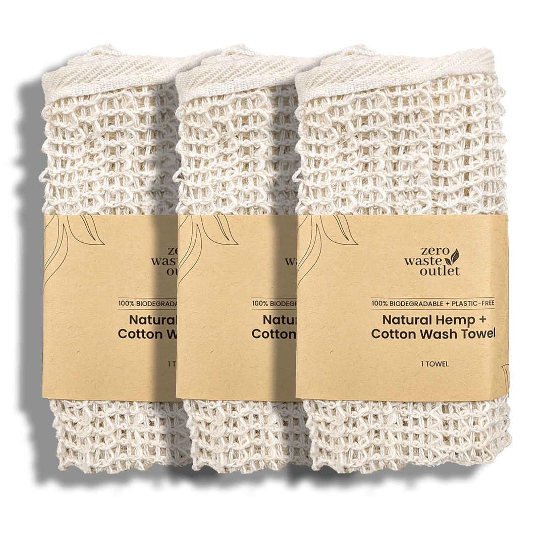 2 Scrub Cloths - Certified Organic Cotton & Jute Vintage Dish Cloths