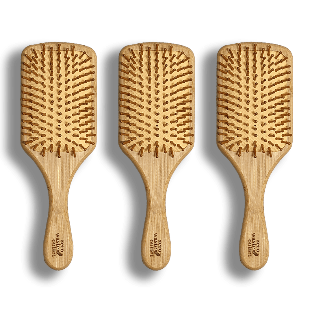 Paddle Hair Brush With Rubber Handle