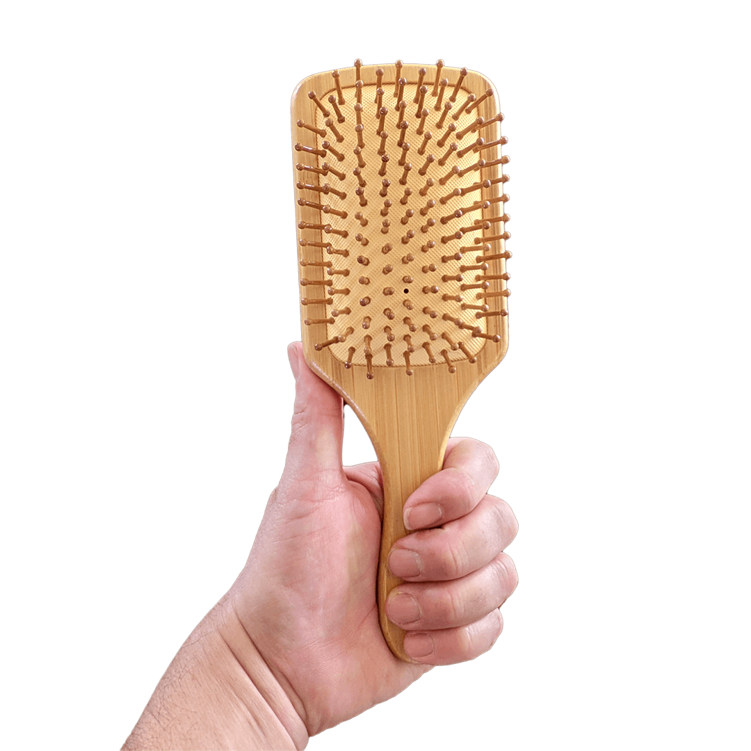 Large Paddle Style Bamboo Hairbrush - Zero Waste Outlet