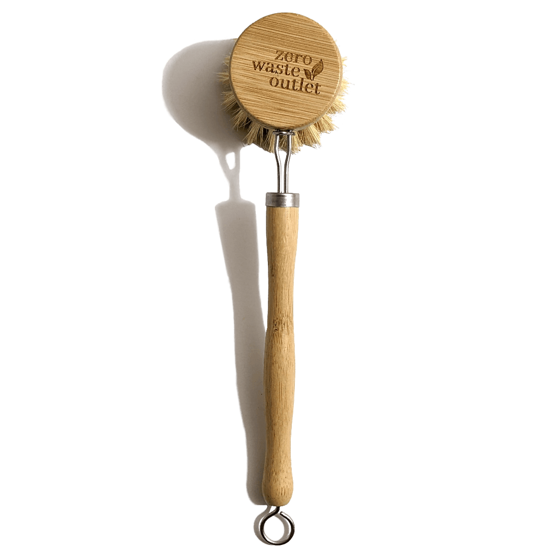 Eco-Friendly Long Handle Scrub Brush. Replaceable Heads, Plastic