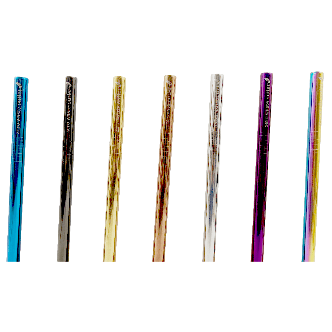 StainlessLUX 77512 Extra-long Stainless Steel Milkshake Straws