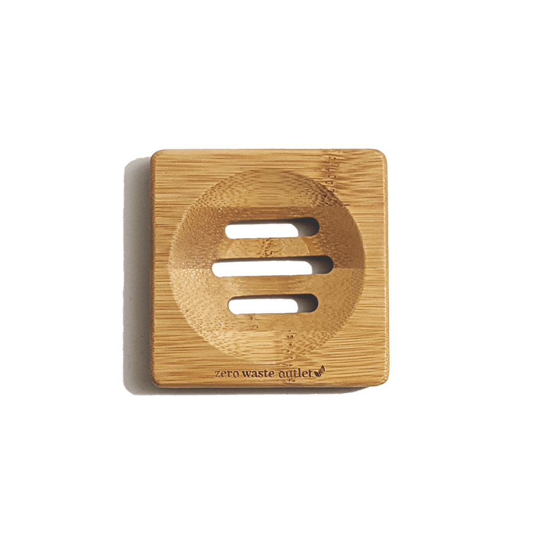 Small Square Bamboo Soap Dish - Zero Waste Outlet