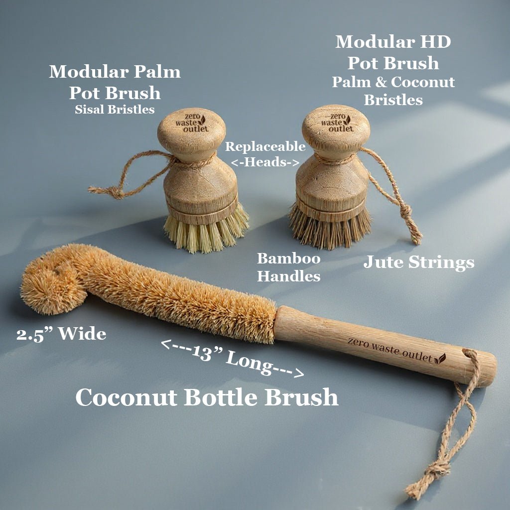 3 - Piece Sink Brush Set - Zero Waste Outlet