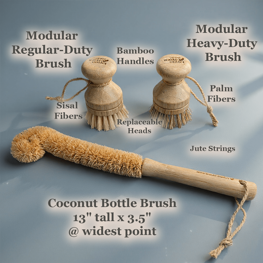 3 - Piece Sink Brush Set - Zero Waste Outlet