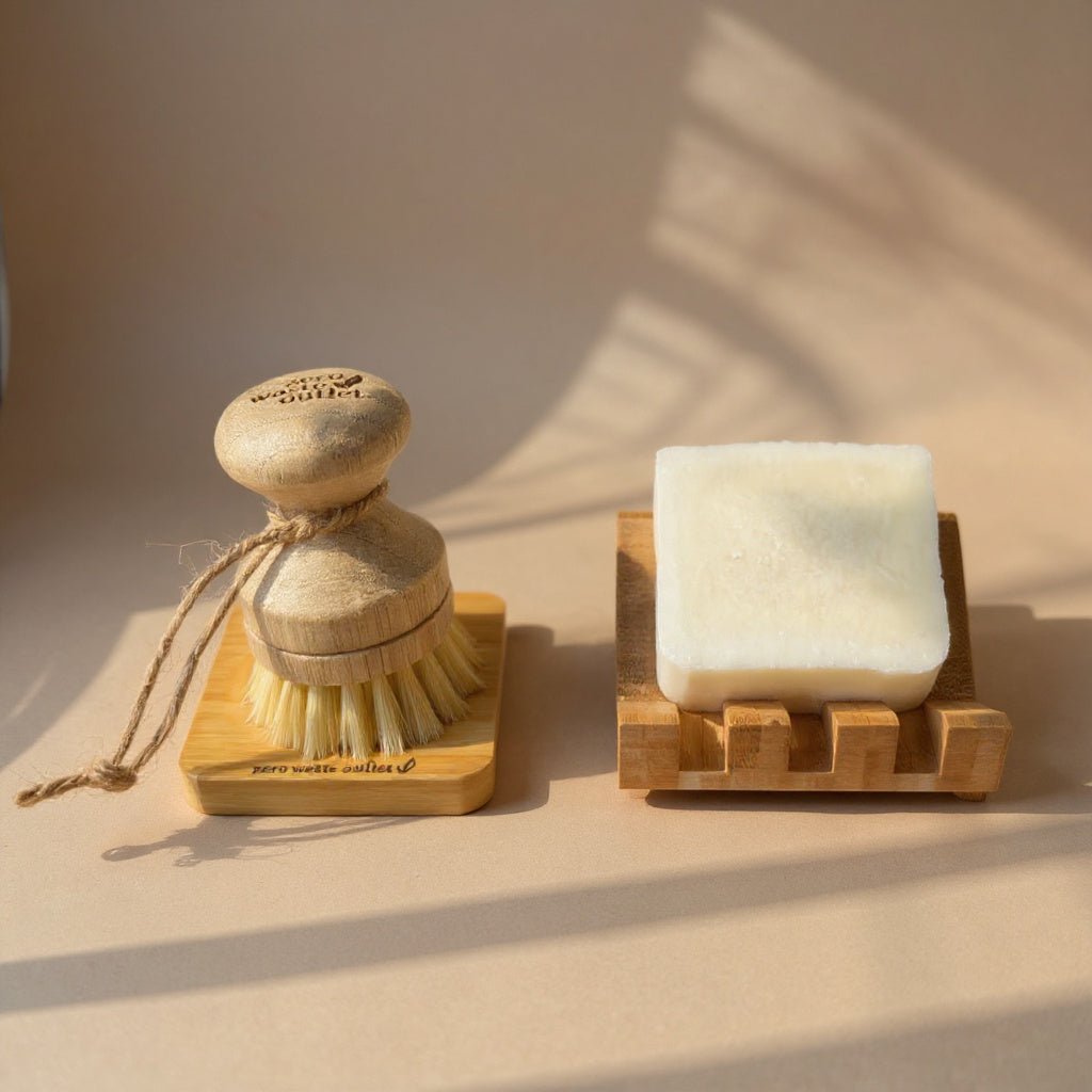 Zero Waste Dish Washing Starter Kit | Plastic-Free Bamboo Brush +