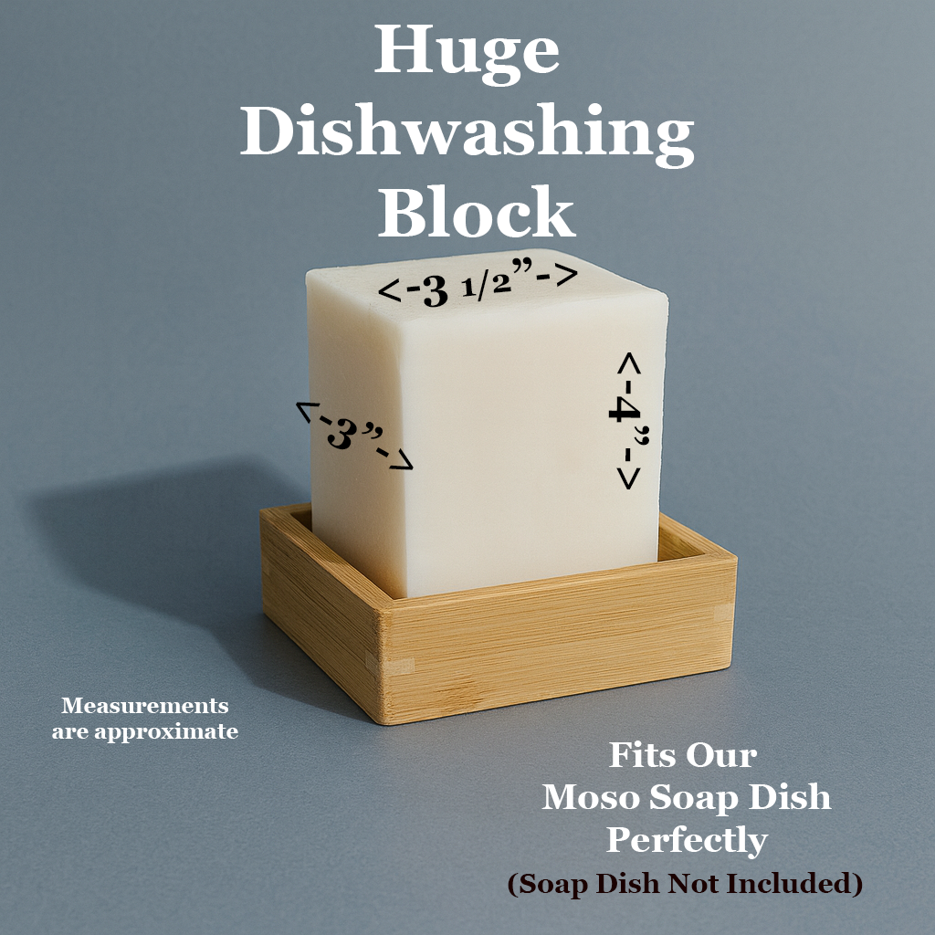 Dih Block Huge Dish Block | Vegan Solid Dish Soap, Plastic-Free 22.5oz – Zero ...