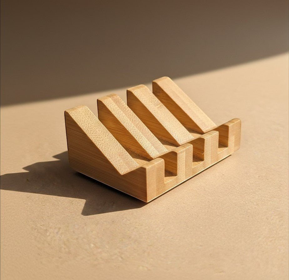 Angled Bamboo Soap Dish - Zero Waste Outlet