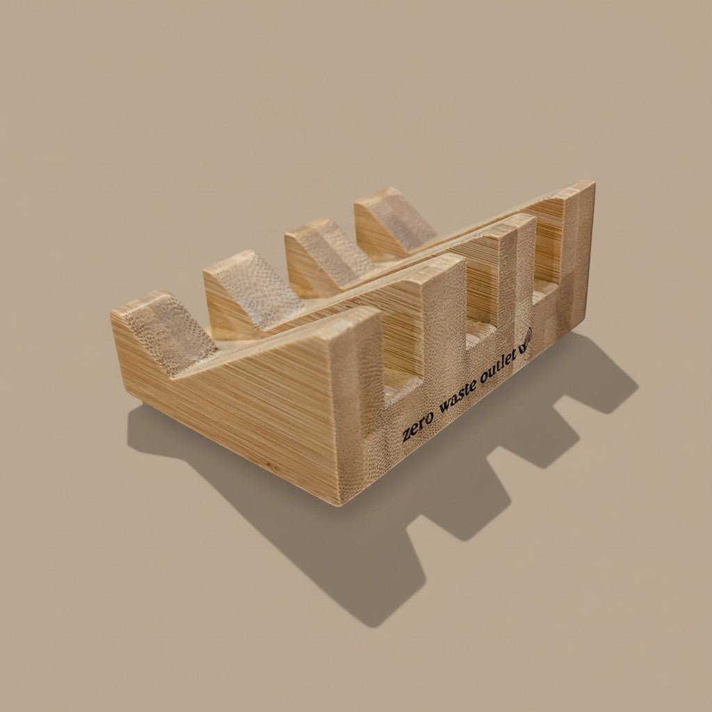 Angled Bamboo Soap Dish - Zero Waste Outlet
