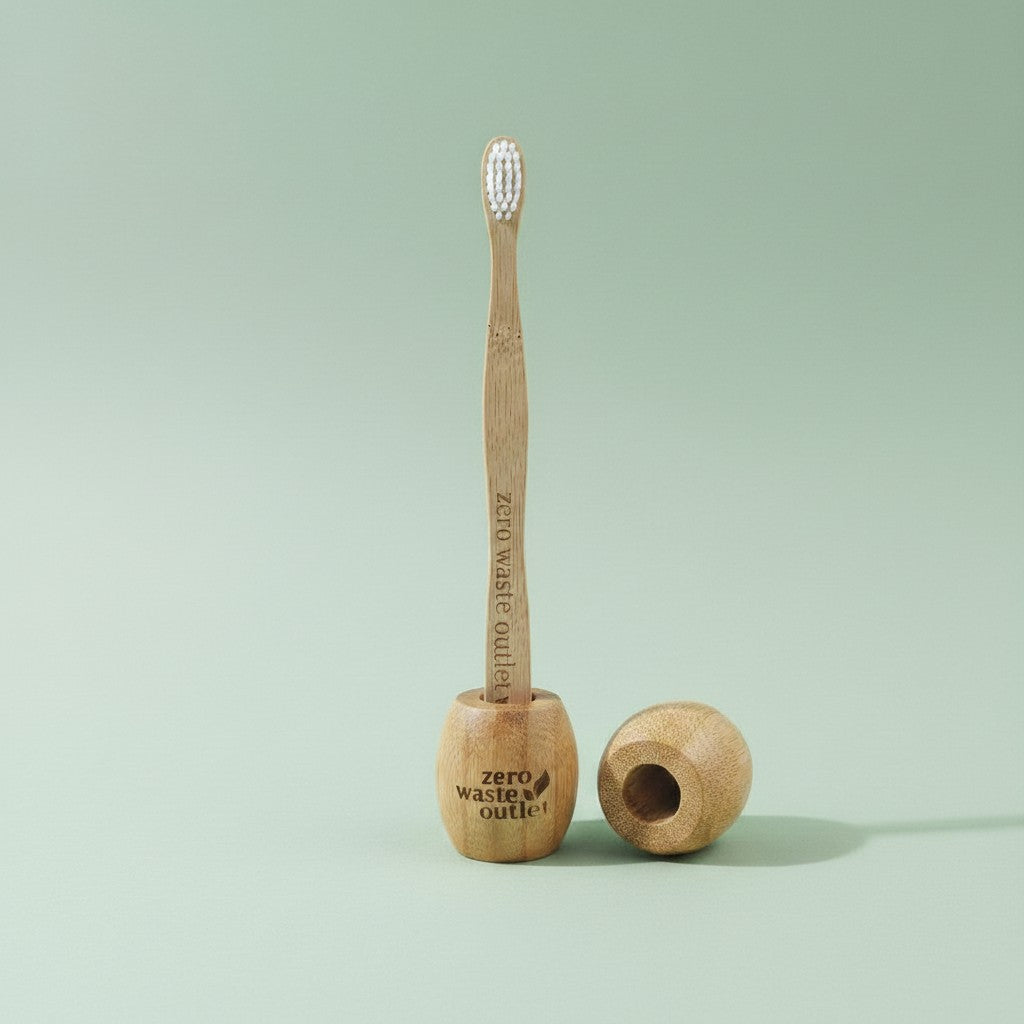 Bamboo Toothbrush Stand - single holder - Zero Waste Outlet