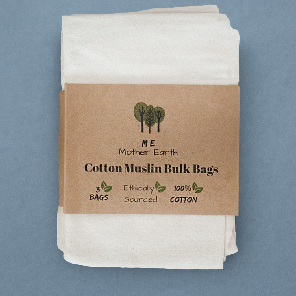 Cotton Muslin Bulk Bags - 3 - Pack Set - Zero Waste Outlet