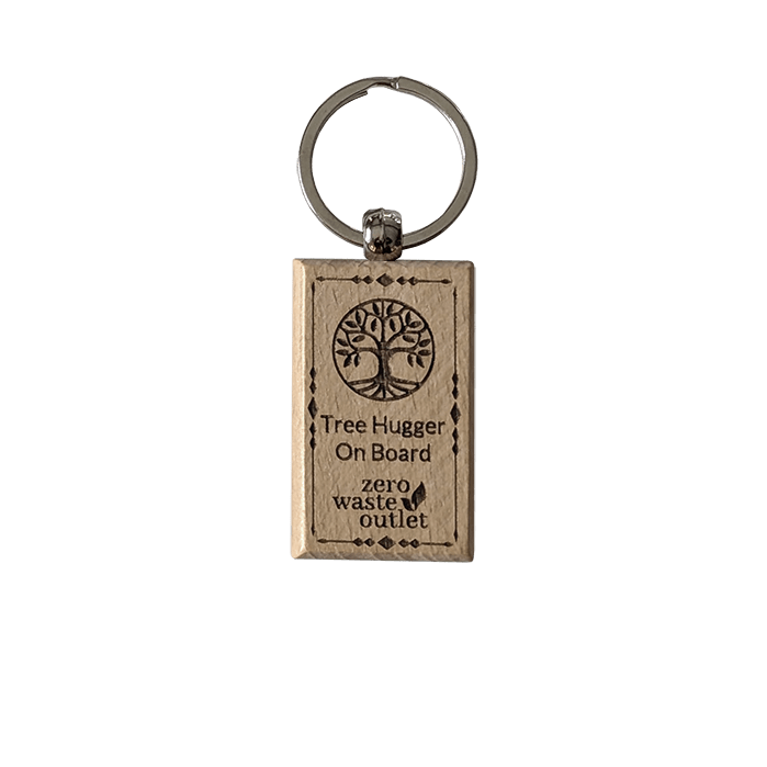 "Don't Forget Reusable Bags" Wooden Keychain - Zero Waste Outlet