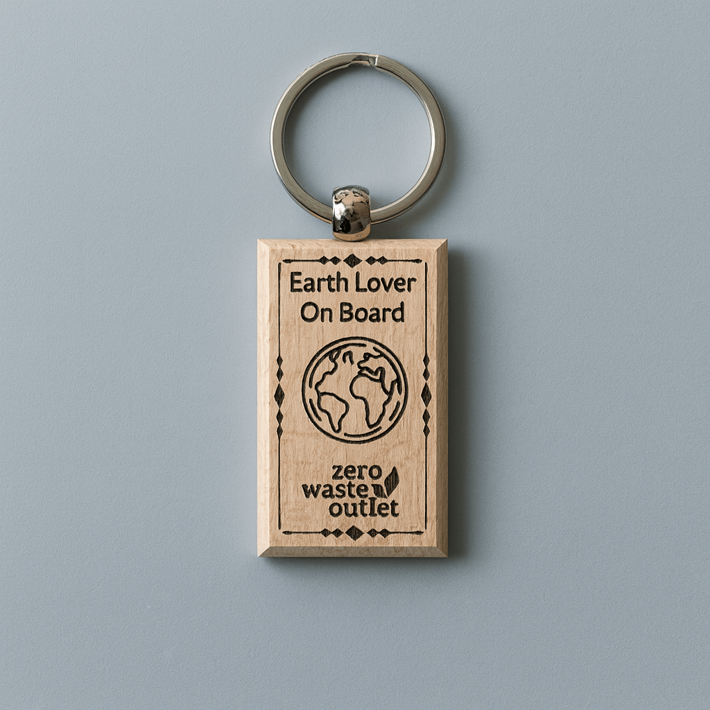 "Don't Forget Reusable Bags" Wooden Keychain - Zero Waste Outlet