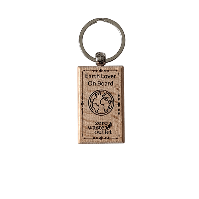 "Don't Forget Reusable Bags" Wooden Keychain - Zero Waste Outlet