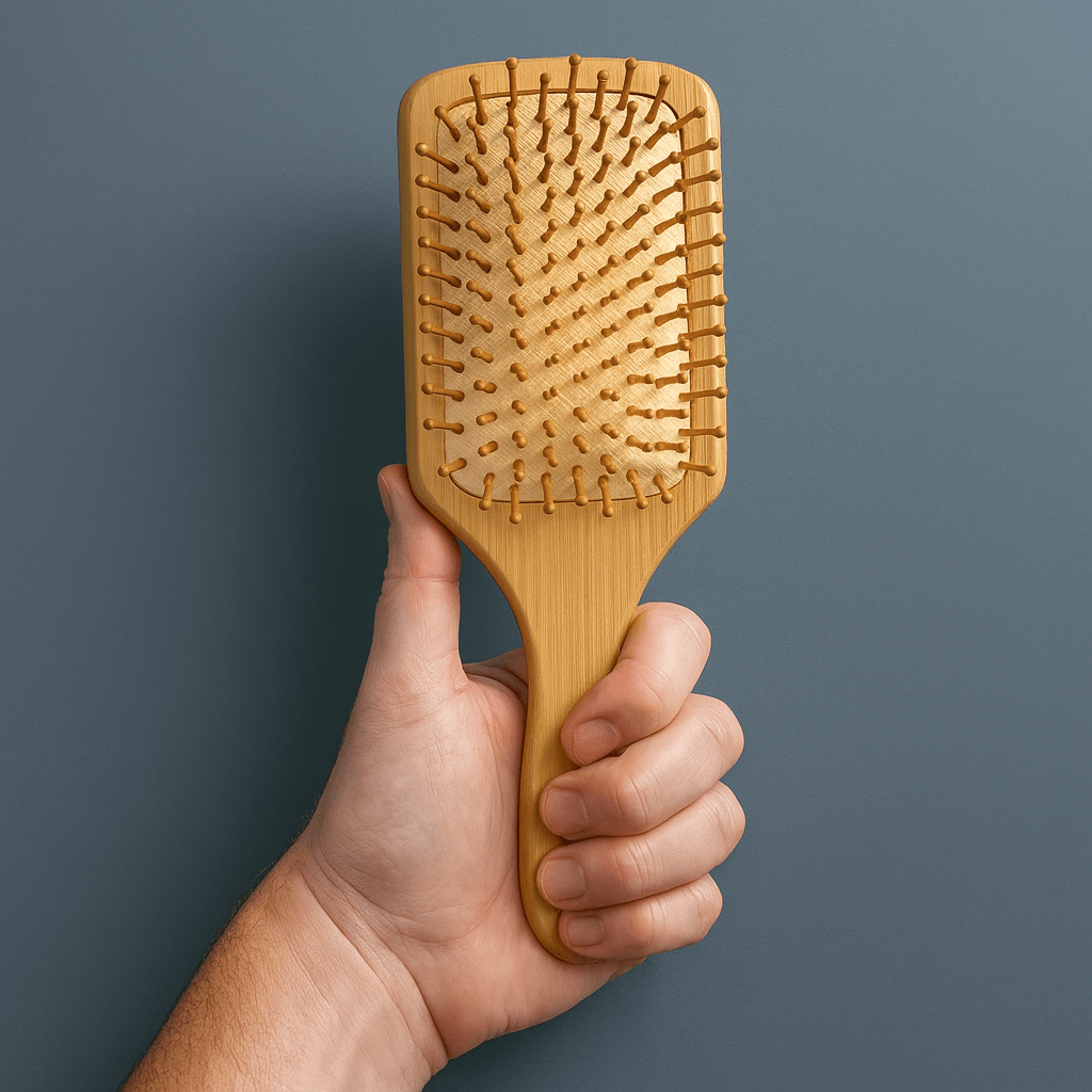 Large Paddle Style Bamboo Hairbrush - Zero Waste Outlet