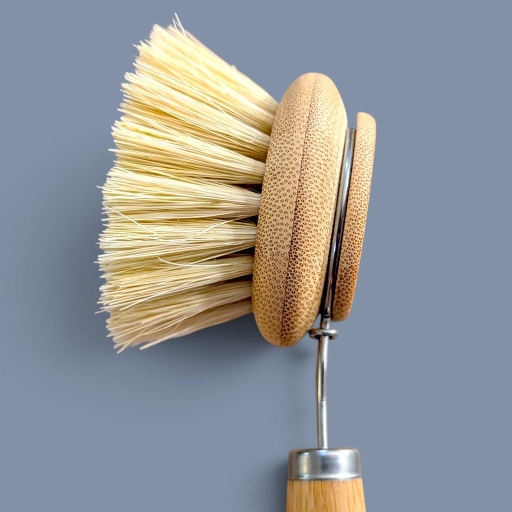 Long Handle Pot Brush With Replaceable Head - IMPROVED VERSION - Zero Waste Outlet