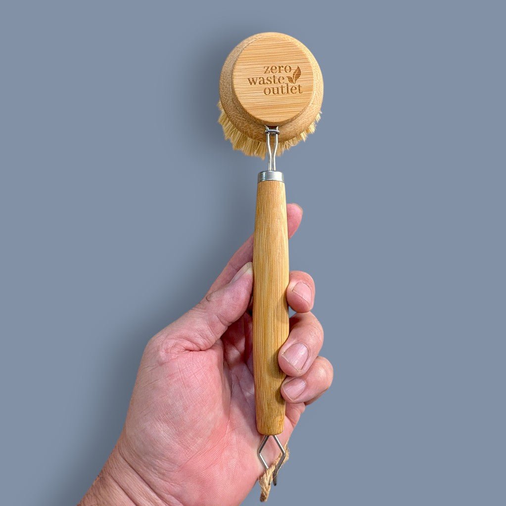 Long Handle Pot Brush With Replaceable Head - IMPROVED VERSION - Zero Waste Outlet