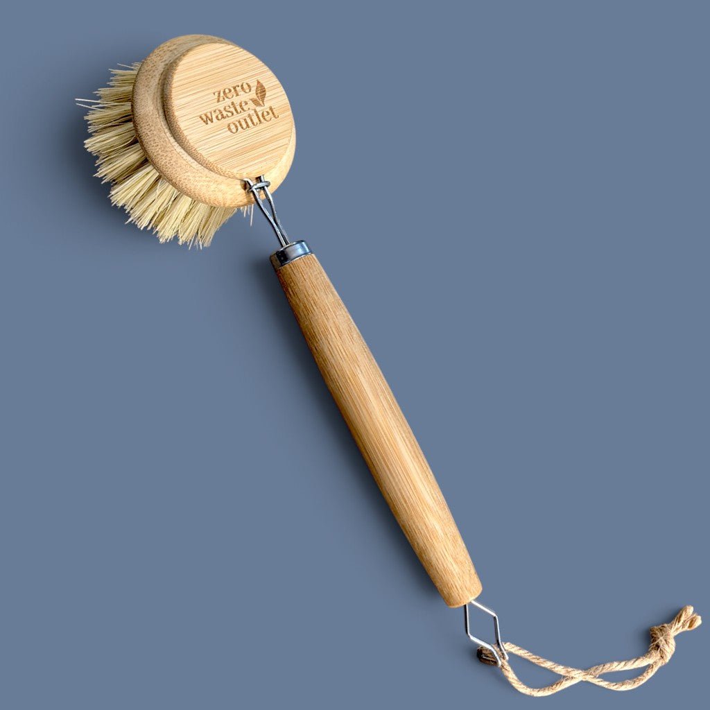 Long Handle Pot Brush With Replaceable Head - IMPROVED VERSION - Zero Waste Outlet