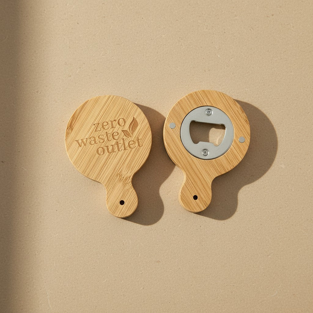 Magnetic Bamboo Bottle Opener - Zero Waste Outlet