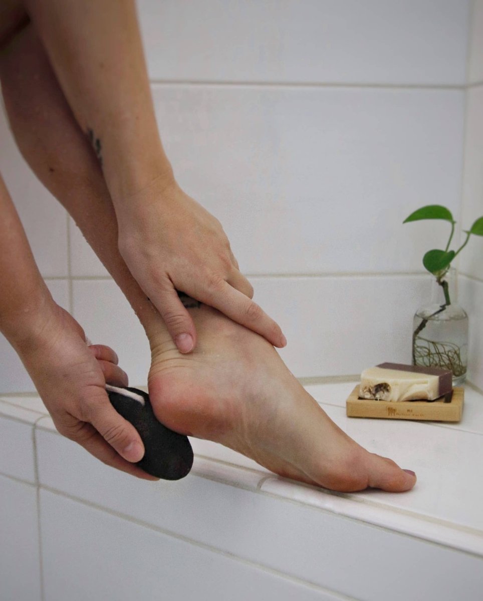 Natural Lava Pumice Stone for Feet - Plastic-Free with Cotton Loop - Zero Waste Outlet