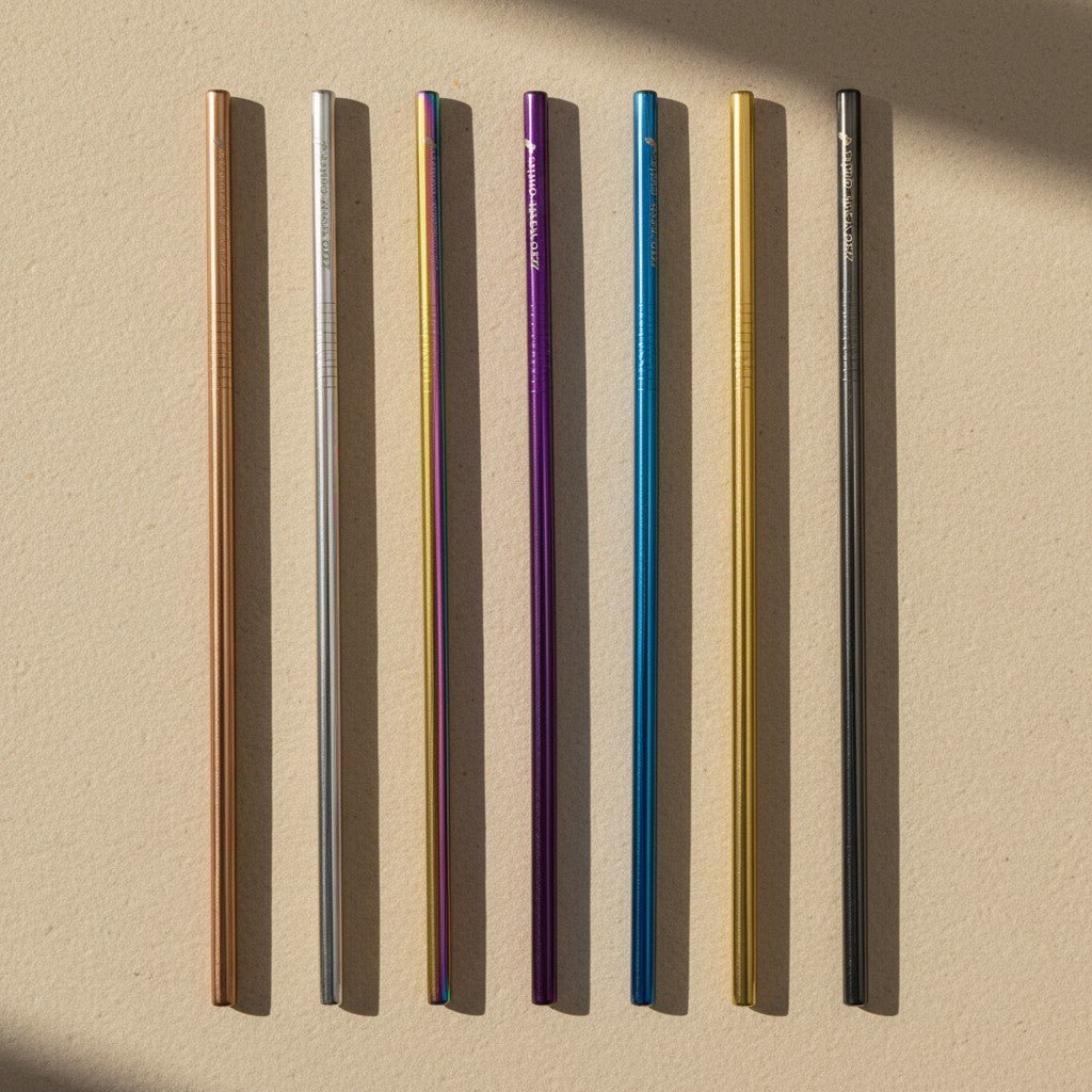 Reusable Metal Straws - Straight - Zero Waste Outlet