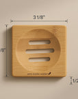 Small Square Bamboo Soap Dish - Zero Waste Outlet