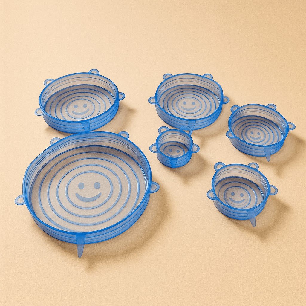 Stretchy Bowl Lids 6 Pack - Food-Safe Silicone - Zero Waste Outlet