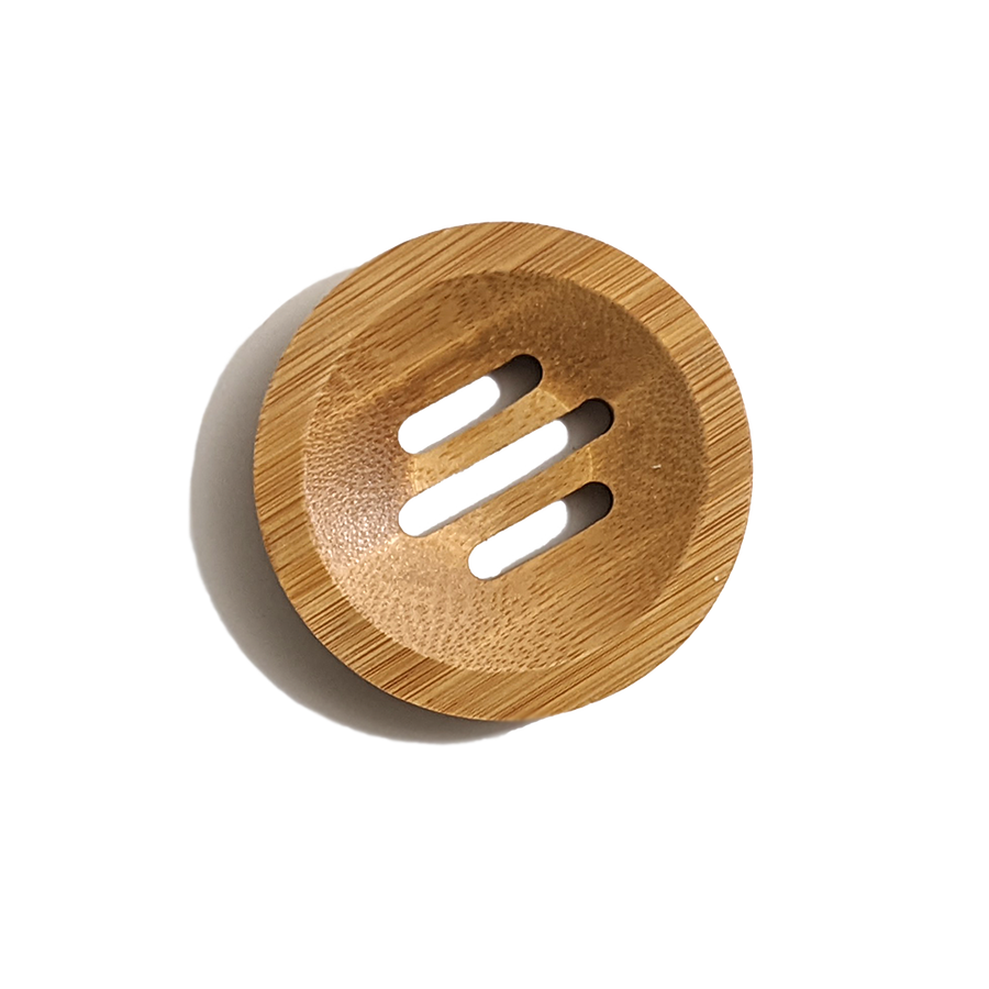 Small Round Bamboo Soap Dish