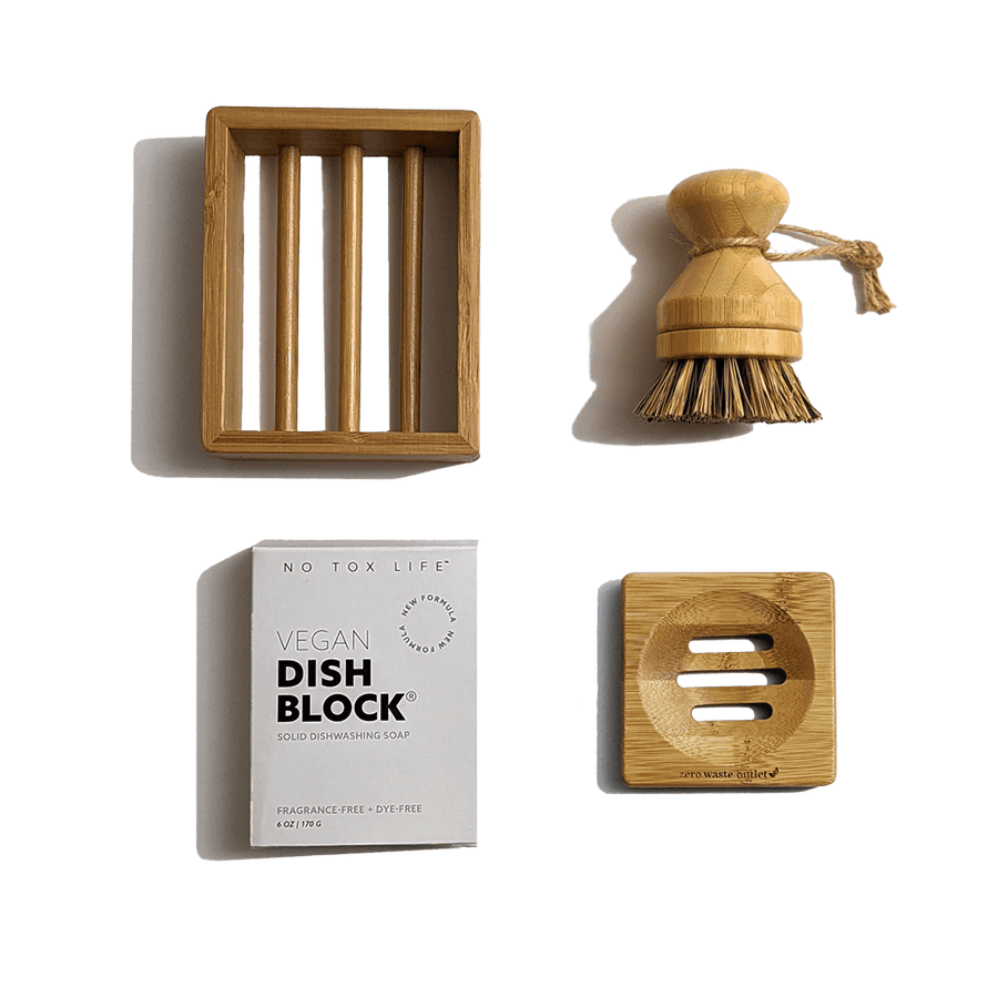 4 Piece Dish Washing Starter Kit - Zero Waste Outlet