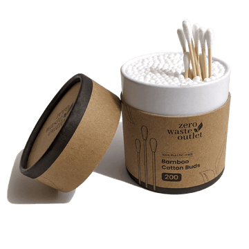 Biodegradable Swabs 200 pk -Bamboo & Cotton Tips - Zero Waste Outlet