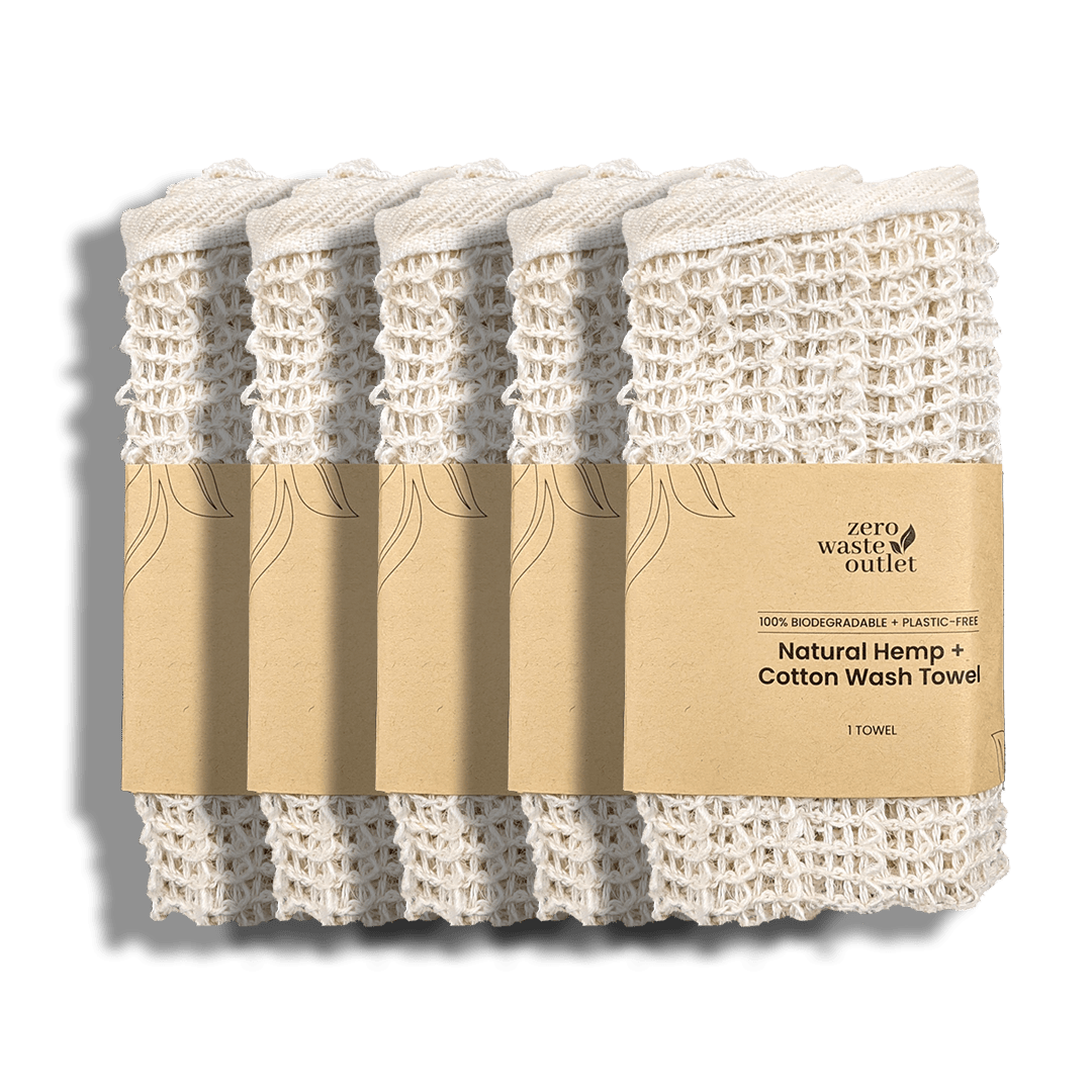 Durable Cotton Shower or Sink Wash Towel - Zero Waste Outlet
