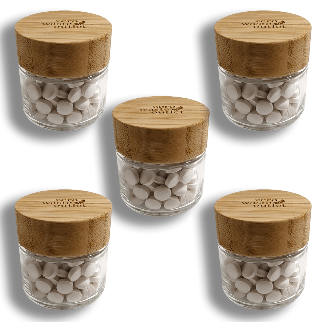 Stackable jar, glass and bamboo, 370 ml, Food storage