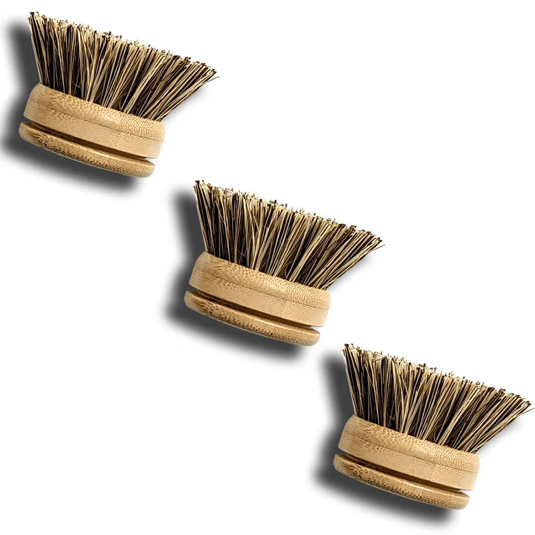 Long Handle Pot Brush Replacement Head - Wood/Sisal - Zero Waste Outlet