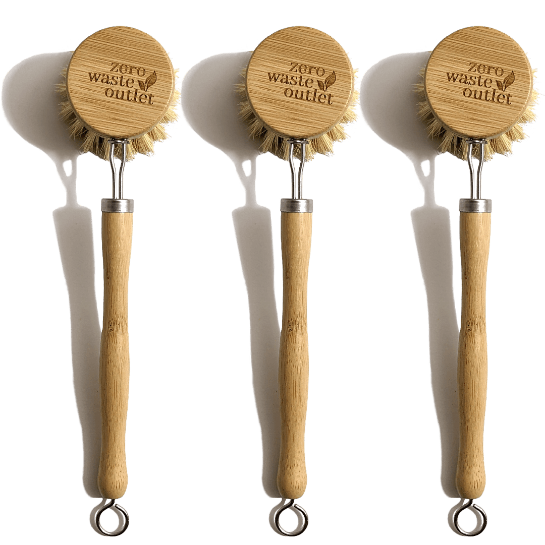 Long Handle Pot Brush With Replaceable Head - Zero Waste Outlet