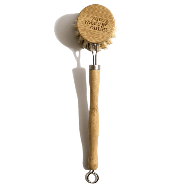 Kitchen Cleaning Brushes Natural Fiber Wooden Handle Pot Dish Scrub Plastic  Free