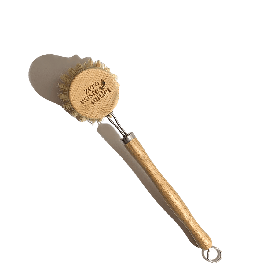 Long Handle Pot Brush - Wood/Metal/Sisal - Zero Waste Outlet