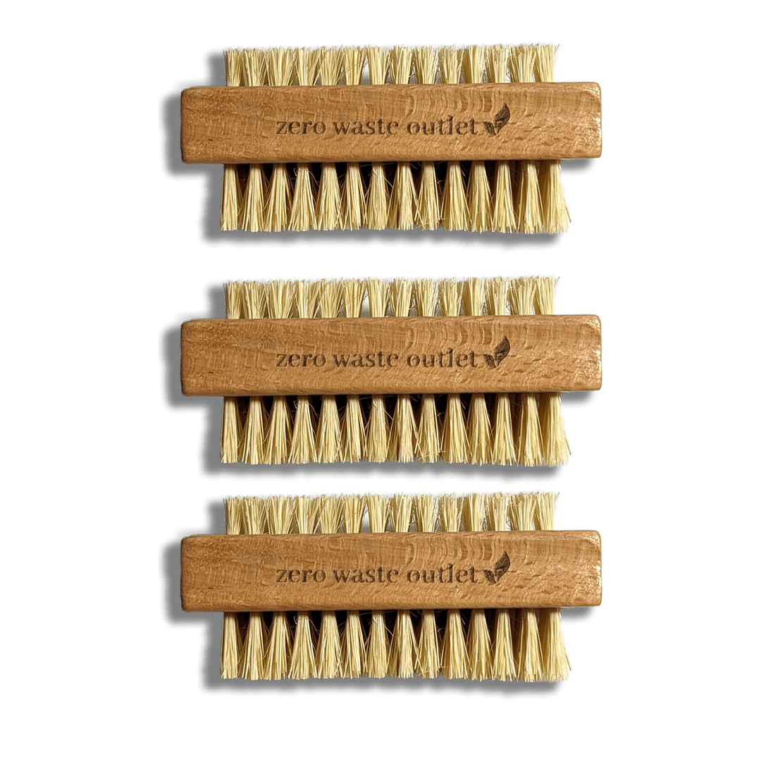 Nail Brush - Wood/Boar Hair Fingernail Brush - Zero Waste Outlet