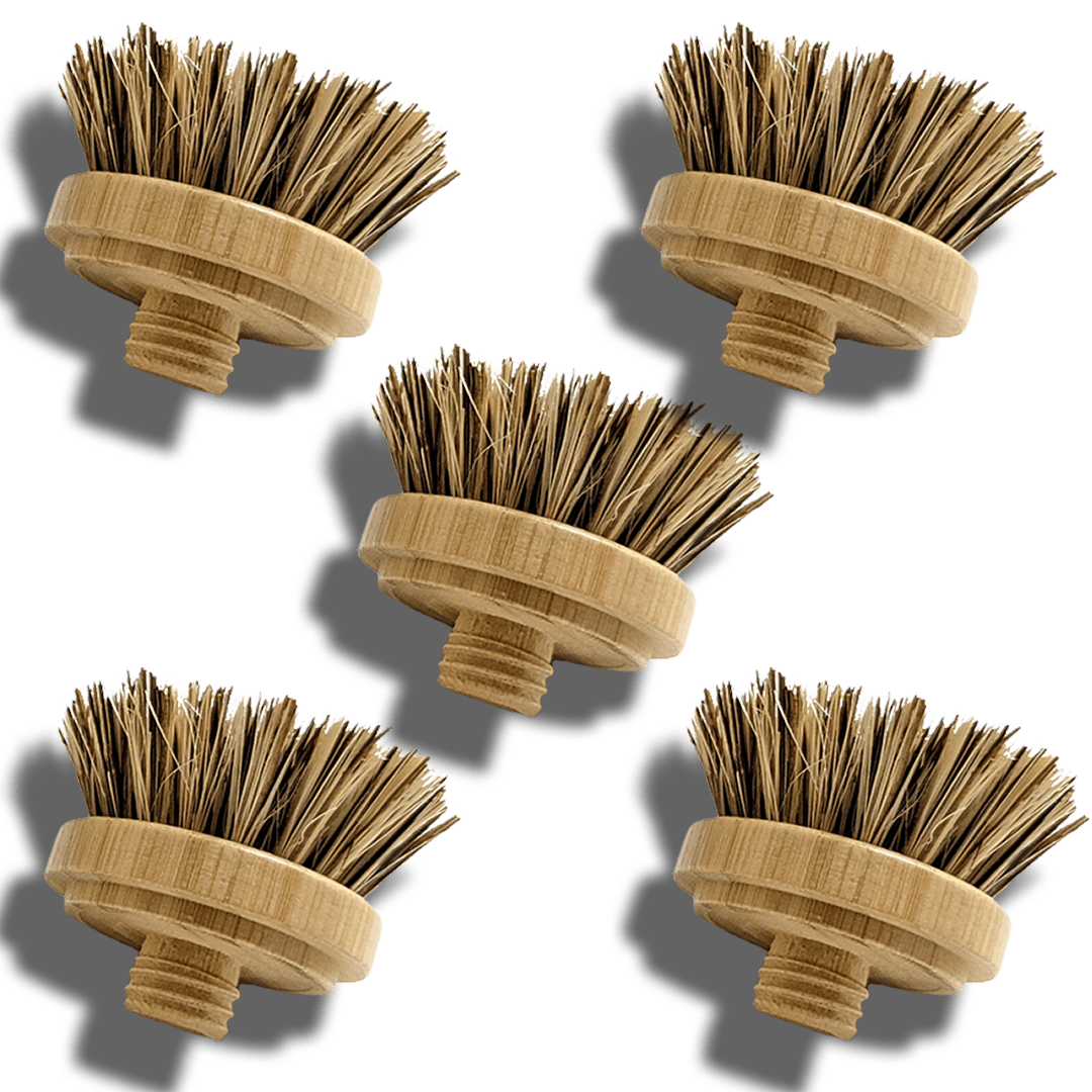 Replacement Screw on Heads For Modular Bamboo Brushes - Zero Waste Outlet