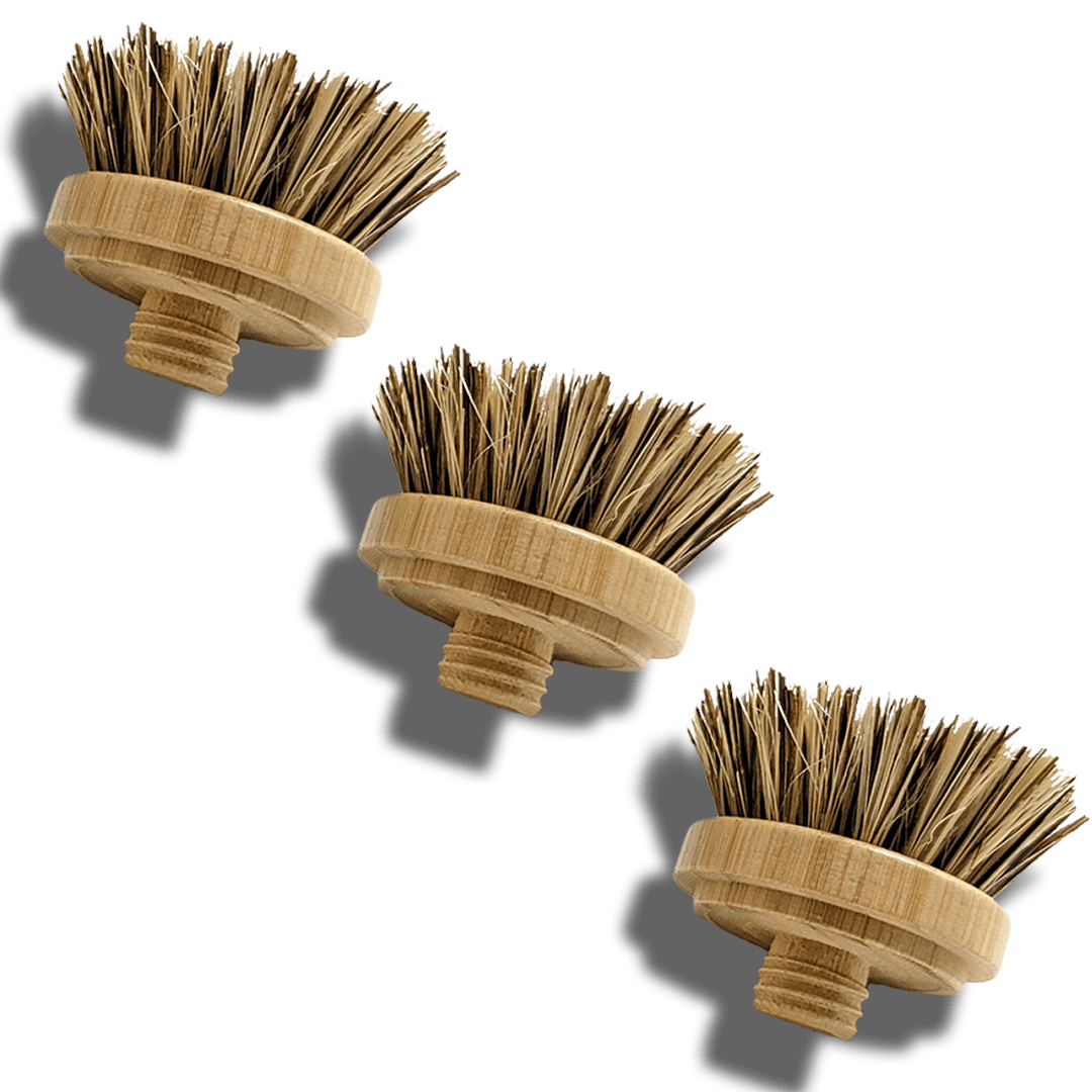 Replacement Screw on Heads For Modular Bamboo Brushes
