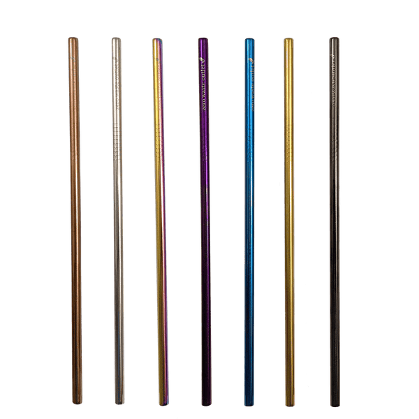 Reusable Curved Straws - Aluminum - 8.25 Tall - Zero Waste Outlet