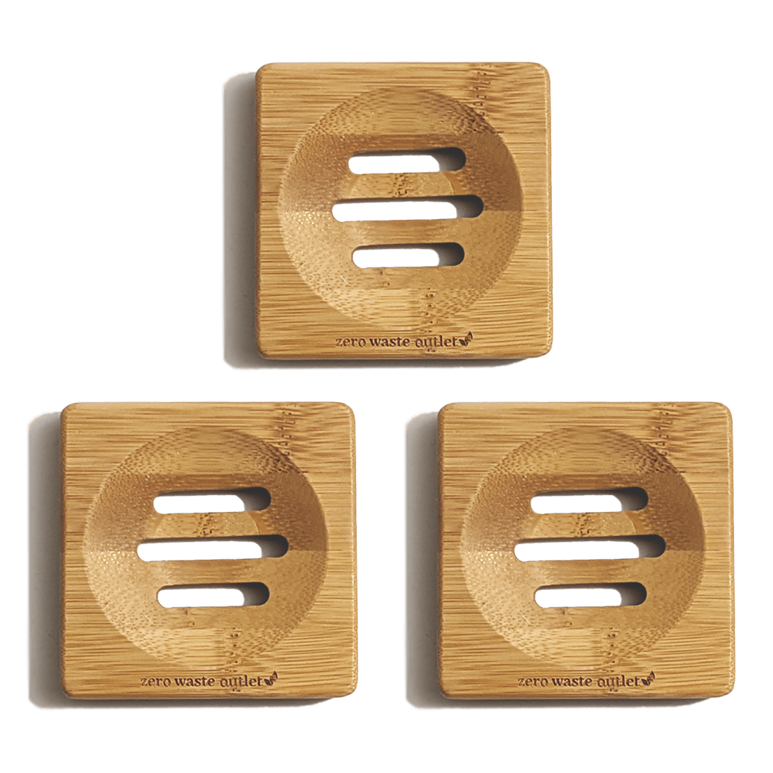Small Square Bamboo Soap Dish - Zero Waste Outlet