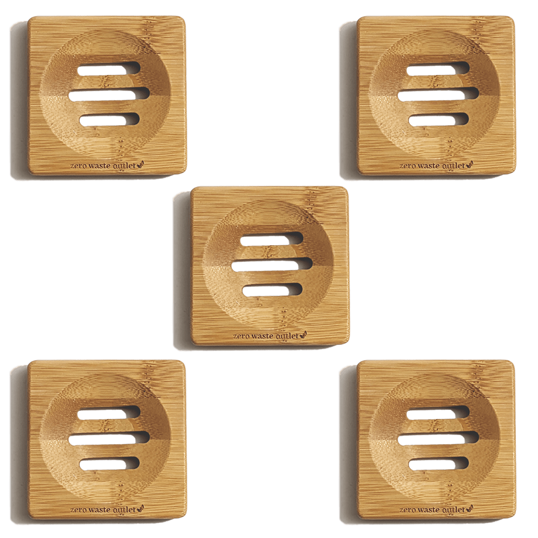 Small Square Bamboo Soap Dish - Zero Waste Outlet
