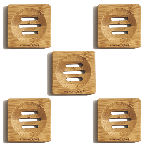 Small Square Bamboo Soap Dish