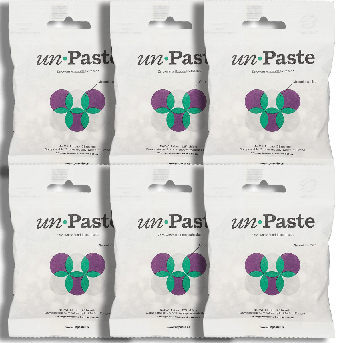 Unpaste Tooth Tabs - With FLUORIDE - Vegan - CINNAMON or MINT Flavor ...