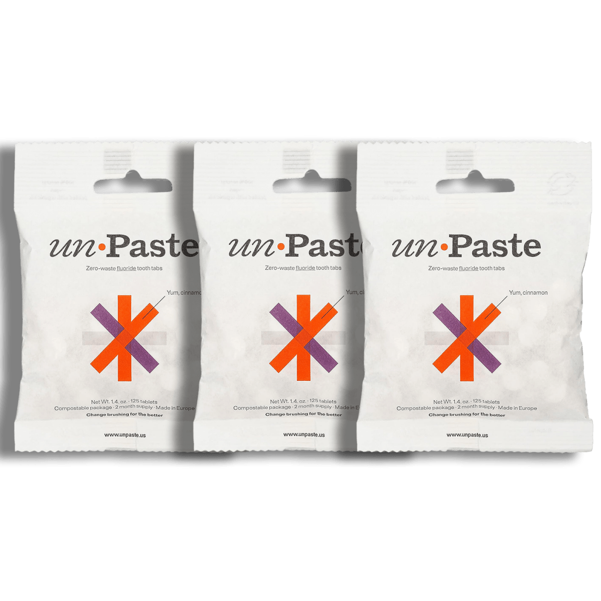 Unpaste Tooth Tabs - With FLUORIDE - Vegan - CINNAMON or MINT Flavor ...